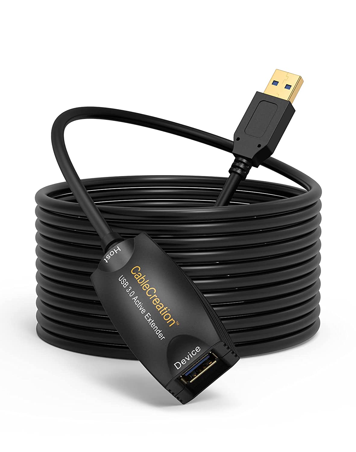 Szuper Gyors Aranyozott USB 3.0 aktív hosszabbító kábel, CableCreation Gold (5 méter hosszú) USB 3.0 A-dugasz-A-aljzat hosszabbító kábel
