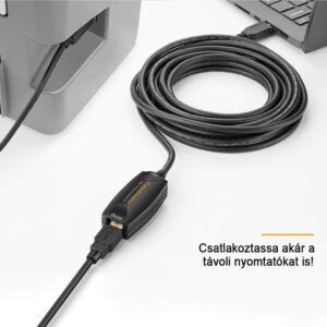Szuper Gyors Aranyozott USB 3.0 aktív hosszabbító kábel, CableCreation Gold (5 méter hosszú) USB 3.0 A-dugasz-A-aljzat hosszabbító kábel