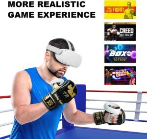 AMVR VR Box kesztyű, kiegészítő VR-bokszjátékok támogatására, valósághűbb VR-élmény a Meta Quest 2-höz és RiftRift S Touch vezérlőkhöz
